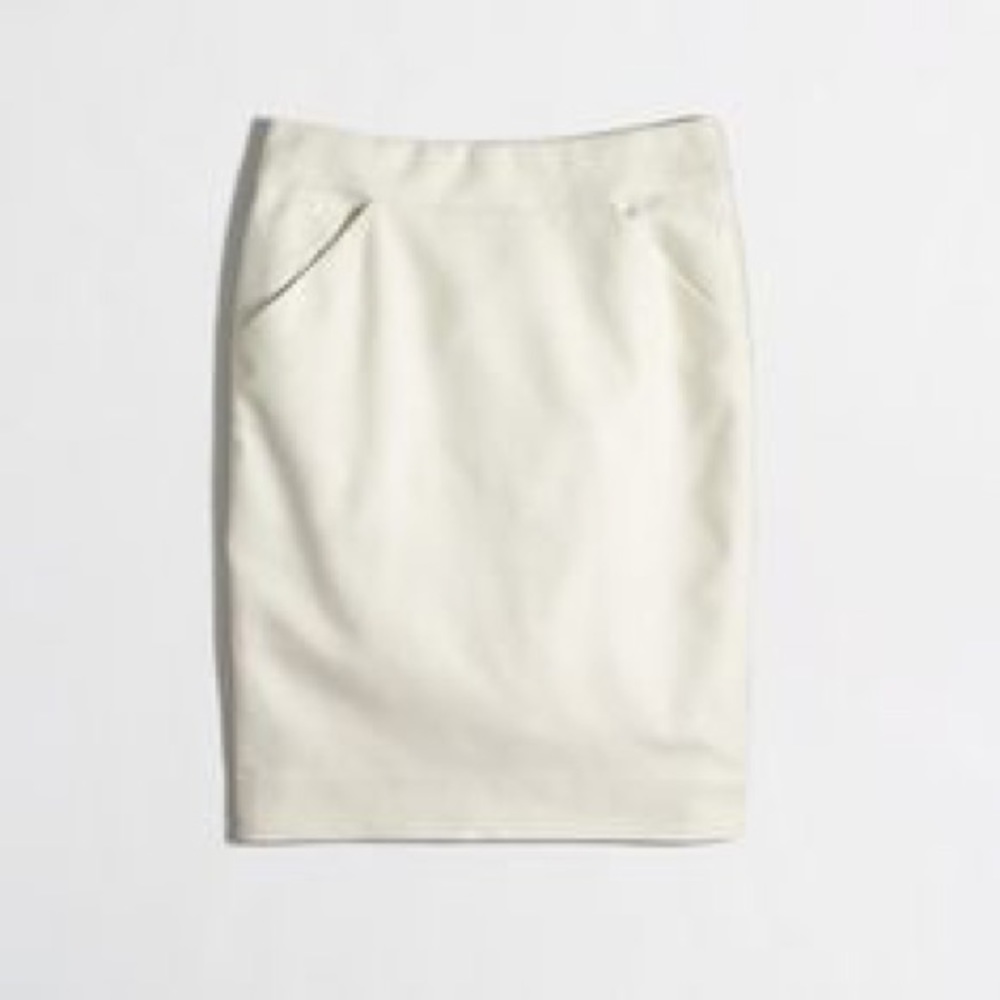 BNWOT J. Crew “The Pencil Skirt” off-white